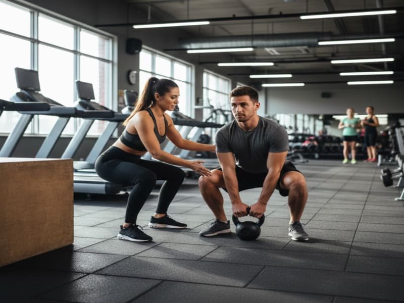 رسم بياني لأنواع أرضيات الصالة الرياضية حسب النشاط